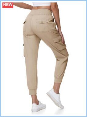 Women's Cargo Hiking Joggers Quick Dry Tapered Sweatpants with Pockets